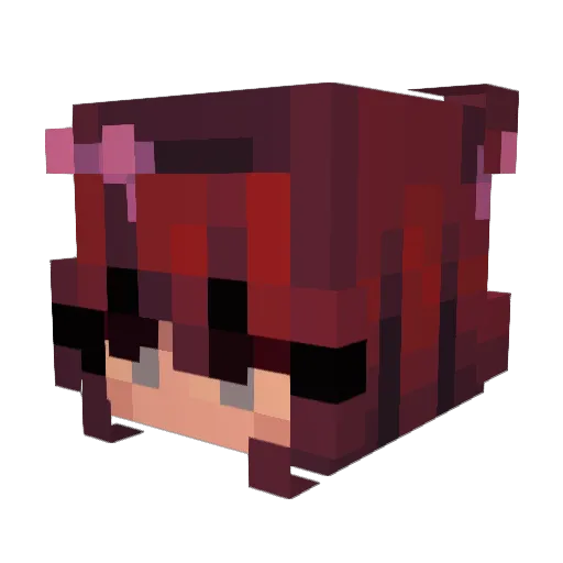 Lady_Diana Minecraft avatar head, 3D render