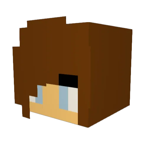 Lady_Emma Minecraft avatar head, 3D render