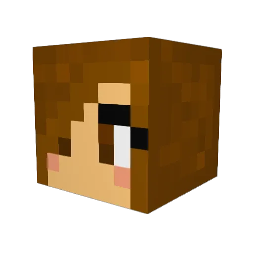 Lady_Jenny Minecraft avatar head, 3D render
