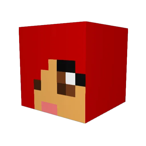 Lady_Kathy Minecraft avatar head, 3D render