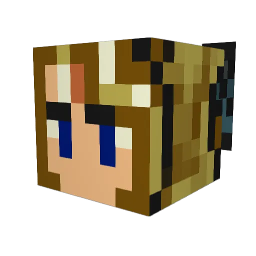 Lady_Lorr Minecraft avatar head, 3D render