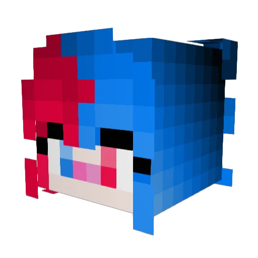 Lady_Lumi Minecraft avatar head, 3D render