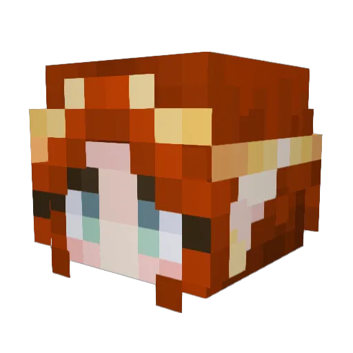 Lady_Mayeverine Minecraft avatar head, 3D render