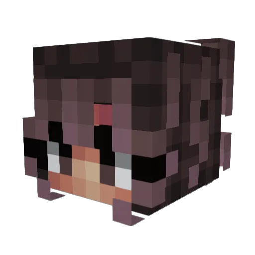 Lady_Nini Minecraft avatar head, 3D render