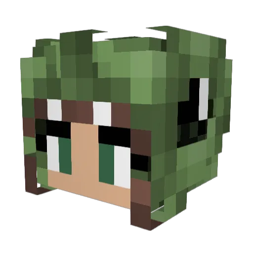 Lady_Petunia Minecraft avatar head, 3D render