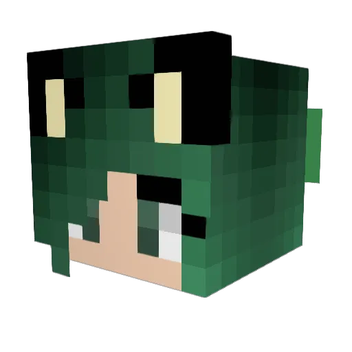 Lady_door Minecraft avatar head, 3D render