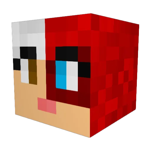 Ladybugrache Minecraft avatar head, 3D render