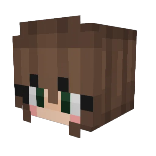 Ladygame13 Minecraft avatar head, 3D render