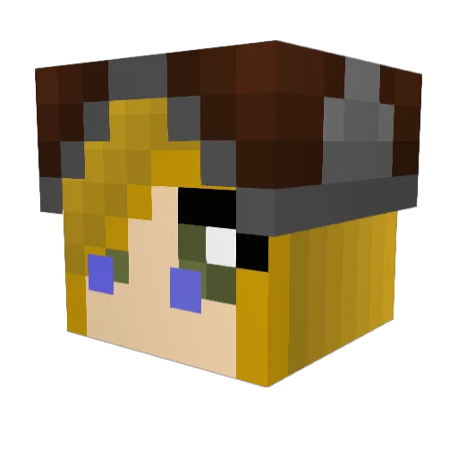 Ladyi666 Minecraft avatar head, 3D render