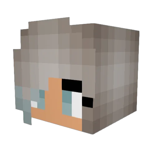 Ladyjac Minecraft avatar head, 3D render