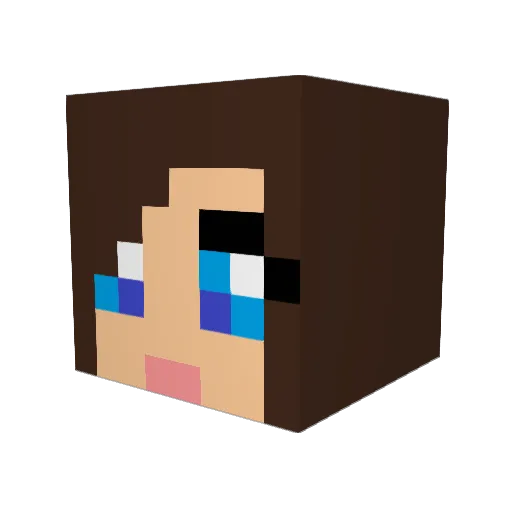 Ladylaura87 Minecraft avatar head, 3D render