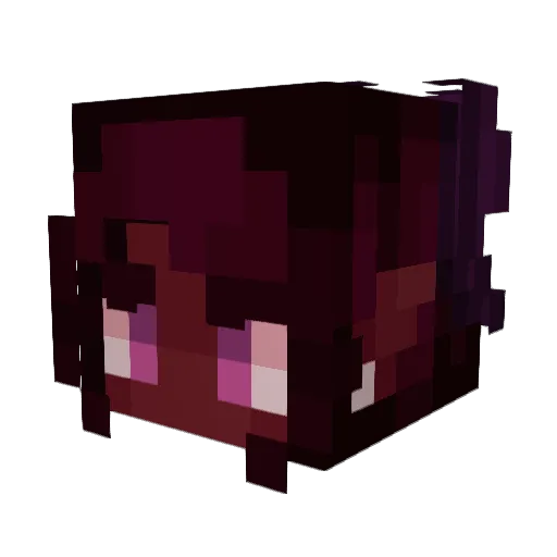 LadyxMauve Minecraft avatar head, 3D render