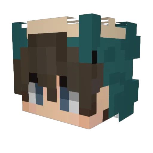 LaeE3 Minecraft avatar head, 3D render