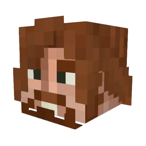 LaedtNicht Minecraft avatar head, 3D render