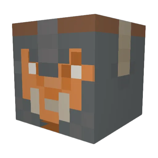 Laelaps77 Minecraft avatar head, 3D render