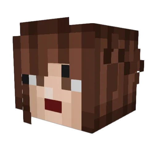 Laelapss Minecraft avatar head, 3D render