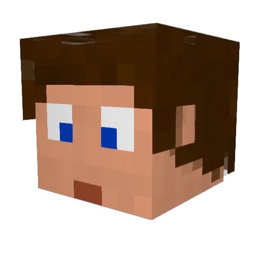 LaenExplain Minecraft avatar head, 3D render