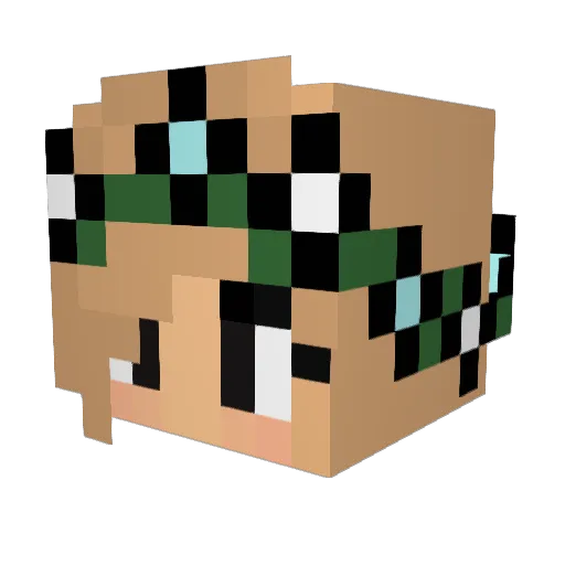 LaerkeKathrine Minecraft avatar head, 3D render