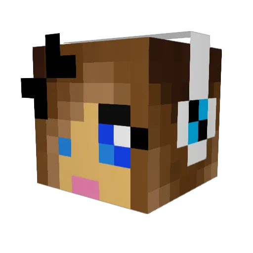 LaerkeMus9 Minecraft avatar head, 3D render