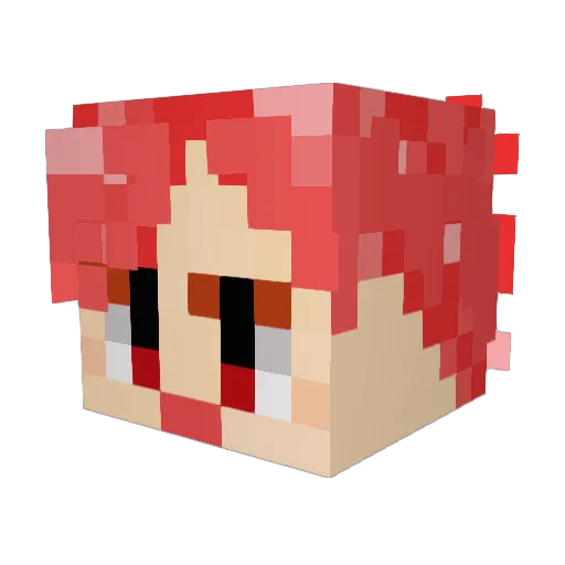 Laetherin Minecraft avatar head, 3D render
