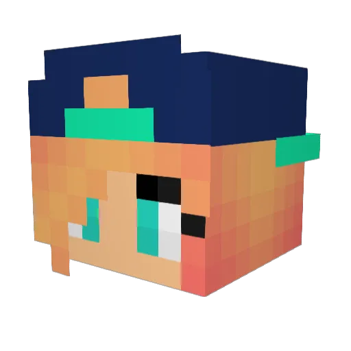 LaetiZ Minecraft avatar head, 3D render