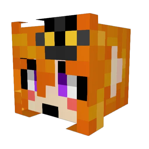 Laetipu Minecraft avatar head, 3D render