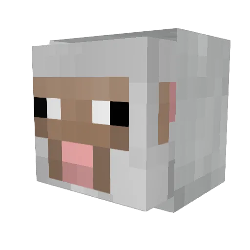Laetum Minecraft avatar head, 3D render