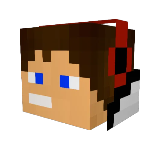 Laeur Minecraft avatar head, 3D render