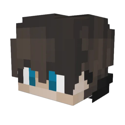 Laeveth Minecraft avatar head, 3D render