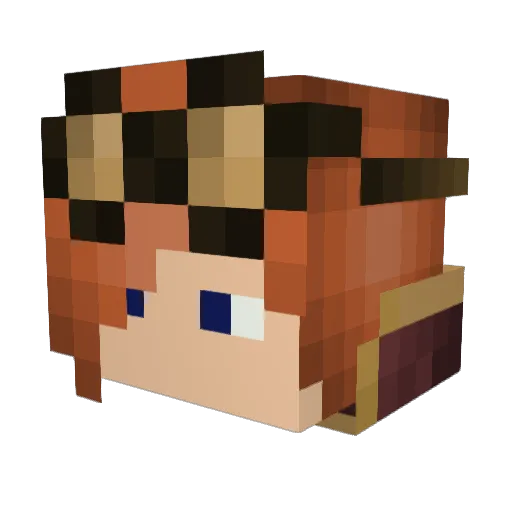 Laevyr Minecraft avatar head, 3D render