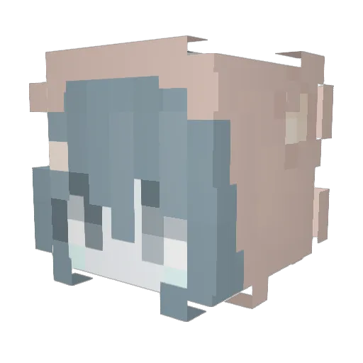 Laew Minecraft avatar head, 3D render
