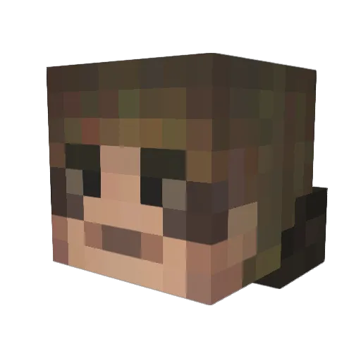 Laewaeler Minecraft avatar head, 3D render
