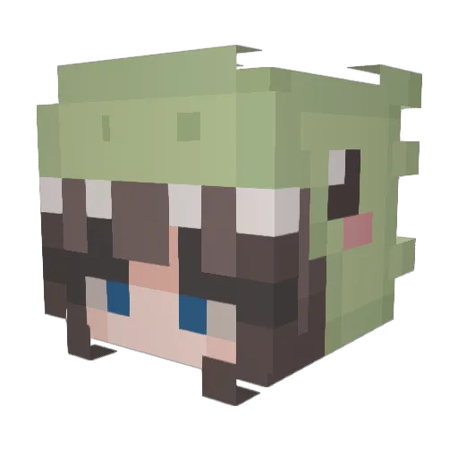 Laexcom Minecraft avatar head, 3D render