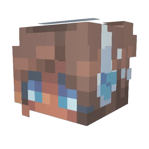 Laexis Minecraft avatar head, 3D render