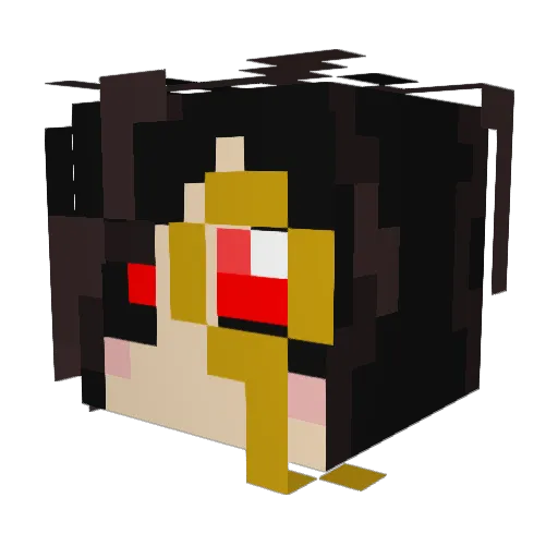 Laezie Minecraft avatar head, 3D render
