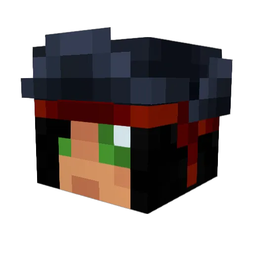 Laffite Minecraft avatar head, 3D render