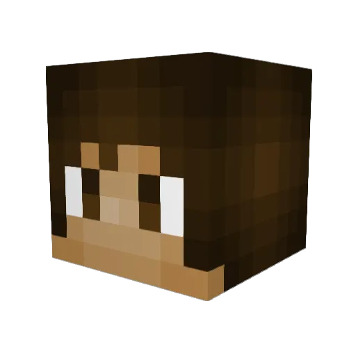 LaffyWacky Minecraft avatar head, 3D render