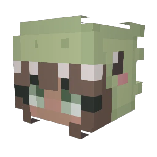 Lafik Minecraft avatar head, 3D render