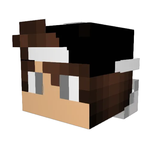 LagPlex_ Minecraft avatar head, 3D render