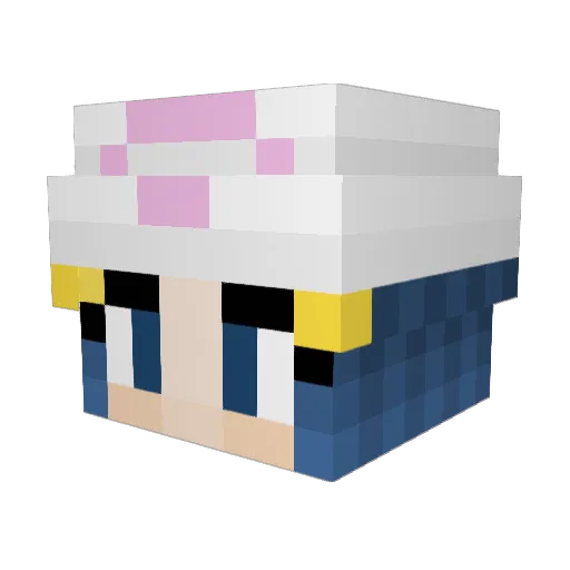 LagaTonic Minecraft avatar head, 3D render