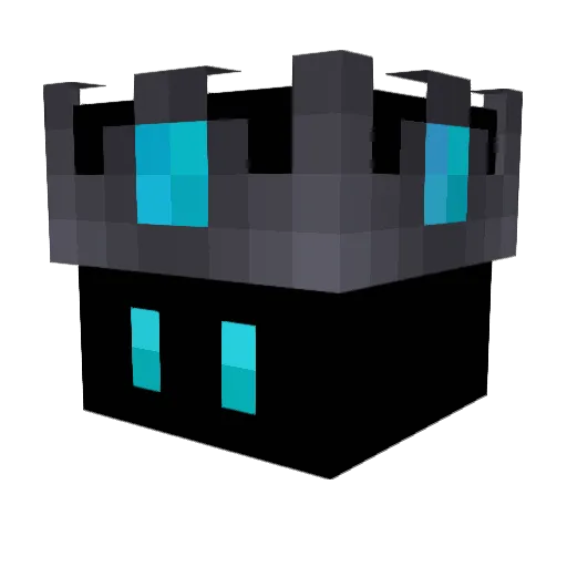 Lagbac Minecraft avatar head, 3D render