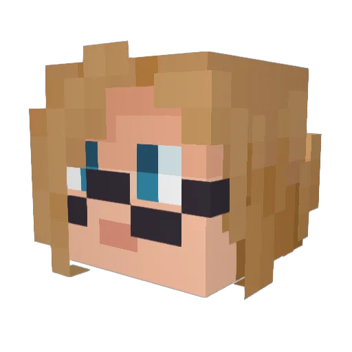 LaggdLoL Minecraft avatar head, 3D render