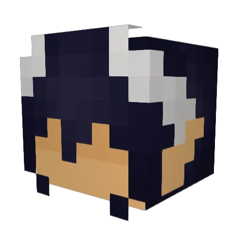 LaggyLuce Minecraft avatar head, 3D render