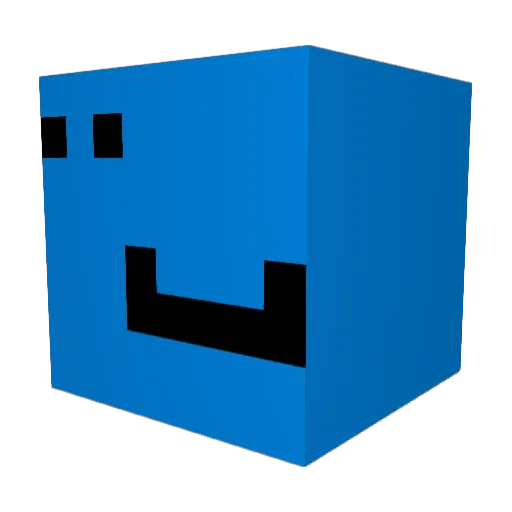 Laggychan Minecraft avatar head, 3D render