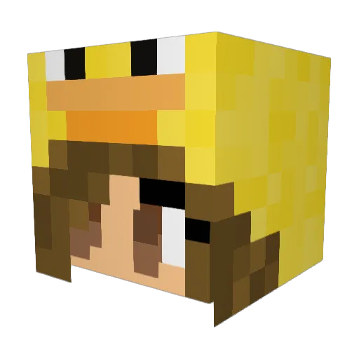 LagoMC Minecraft avatar head, 3D render