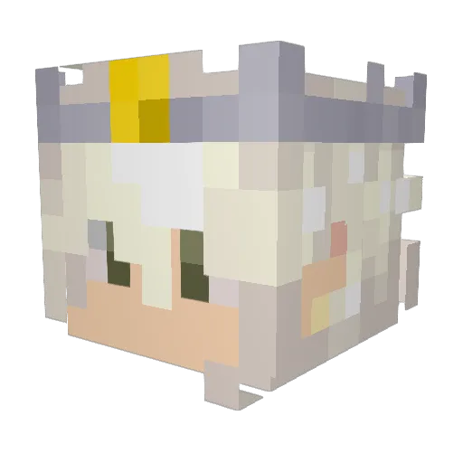 Lagomorphicis Minecraft avatar head, 3D render