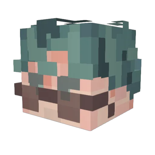 Laguho4ok Minecraft avatar head, 3D render
