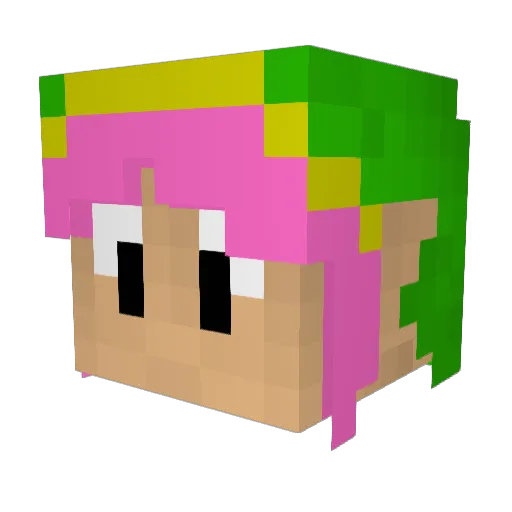 LagunaIV Minecraft avatar head, 3D render