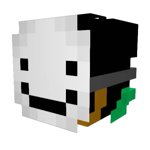 LahYG Minecraft avatar head, 3D render