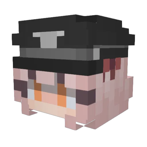 Lahhie Minecraft avatar head, 3D render